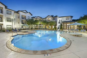 Pool with cabana